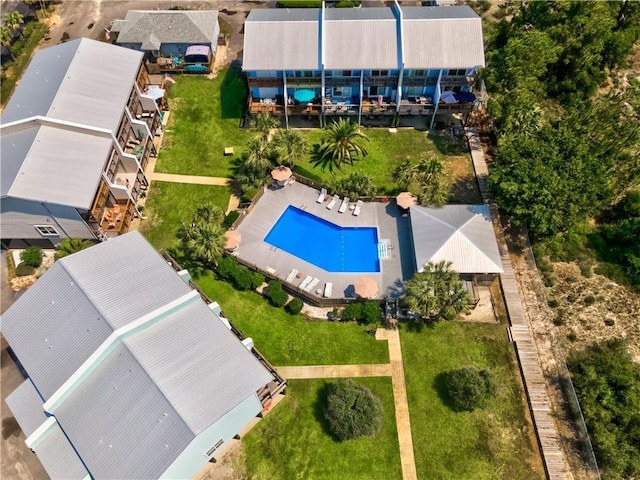 50 Forney Johnston Dr Unit 8B, Dauphin Island, AL 36528 - drone / aerial view of a pool area