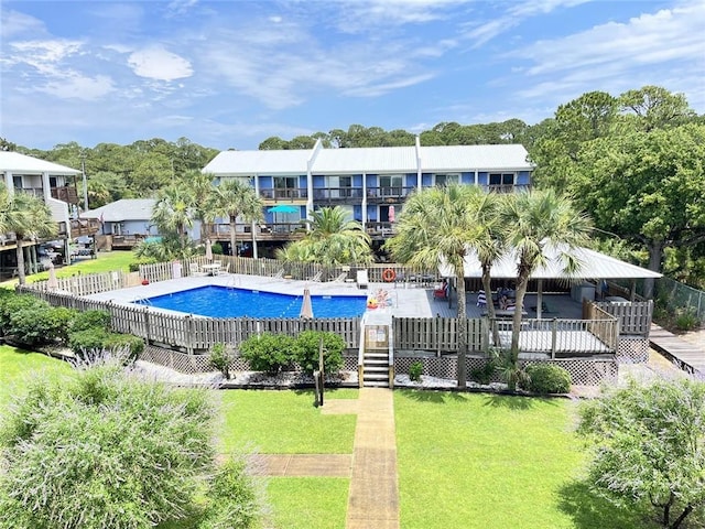 50 Forney Johnston Dr Unit 8B, Dauphin Island, AL 36528 - community pool featuring a wooden deck