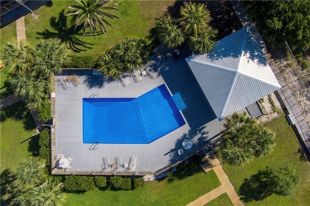 50 Forney Johnston Dr Unit 8B, Dauphin Island, AL 36528 - view from above of property with a pool area