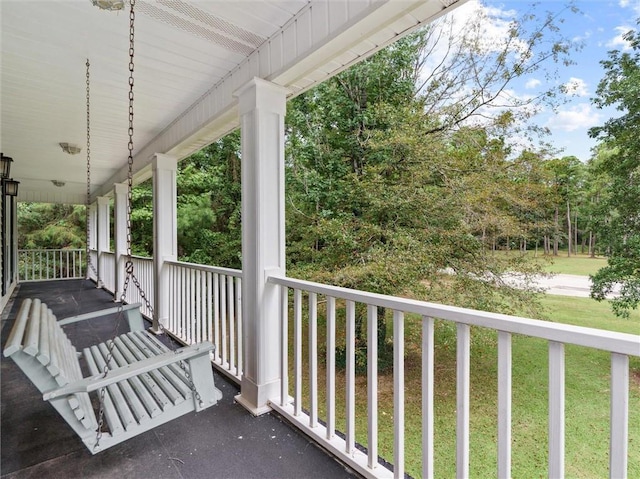 balcony with a porch