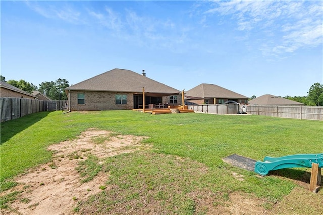 13077 Tara Point Dr, Mobile, AL 36695 - rear view of property featuring a wooden deck