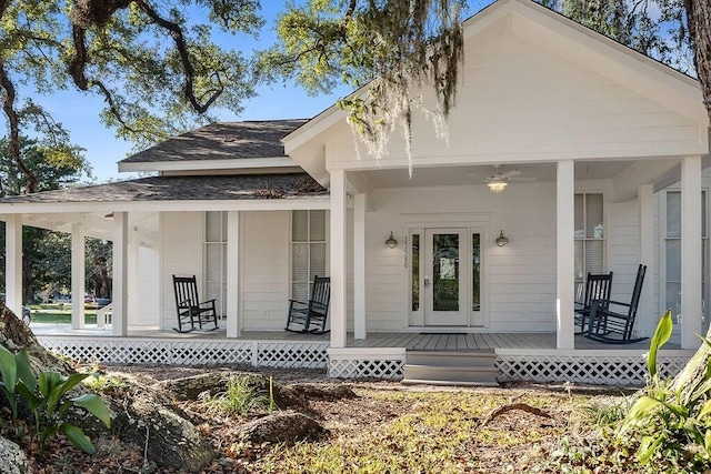 view of front of home featuring covered porch