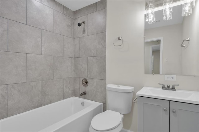 355 La Rose Dr, Mobile, AL 36609 - full bath featuring toilet, vanity, and bathtub / shower combination