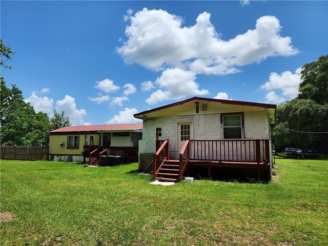 8560 Sadie Ct, Grand Bay, AL 36541 - view of front facade with a deck