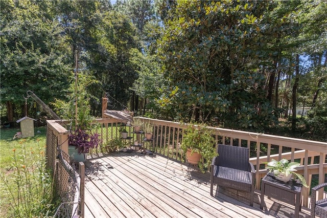 view of wooden terrace