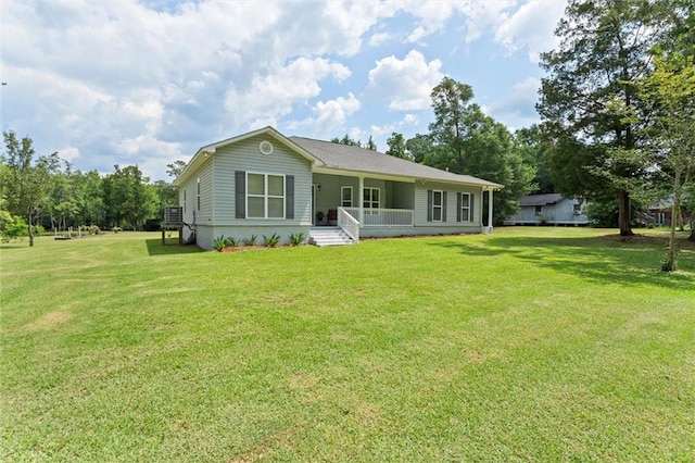 218 Ferry Ave, Saraland, AL 36571 - view of front of home featuring a front lawn and a porch