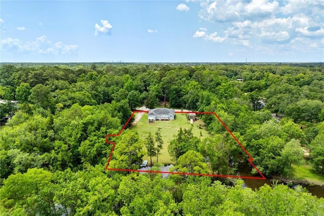 218 Ferry Ave, Saraland, AL 36571 - view of property location featuring a heavily wooded area and property parcel outlined
