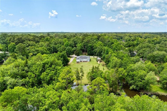 218 Ferry Ave, Saraland, AL 36571 - aerial view of property and surrounding area with a heavily wooded area