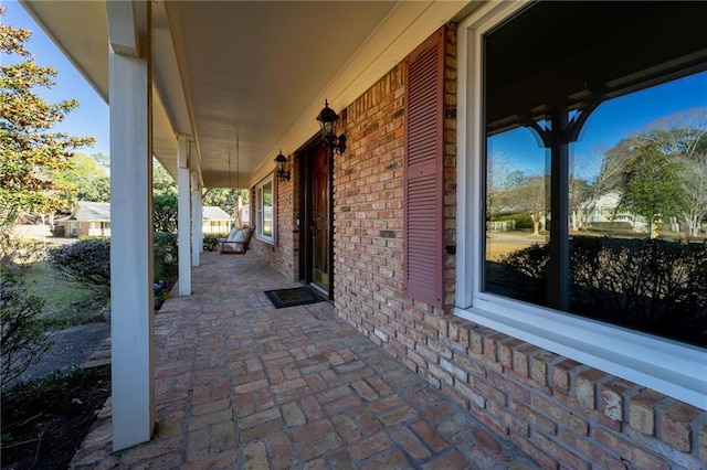 view of patio / terrace with a porch