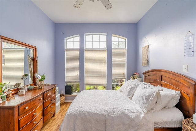 10164 Waterford Way, Mobile, AL 36695 - bedroom with light wood-style flooring, multiple windows, and ceiling fan