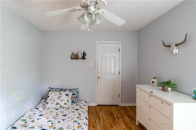 10164 Waterford Way, Mobile, AL 36695 - bedroom with wood finished floors and ceiling fan