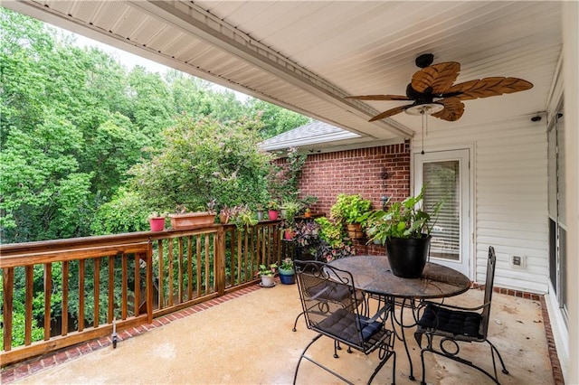 10164 Waterford Way, Mobile, AL 36695 - view of patio with a ceiling fan and outdoor dining space