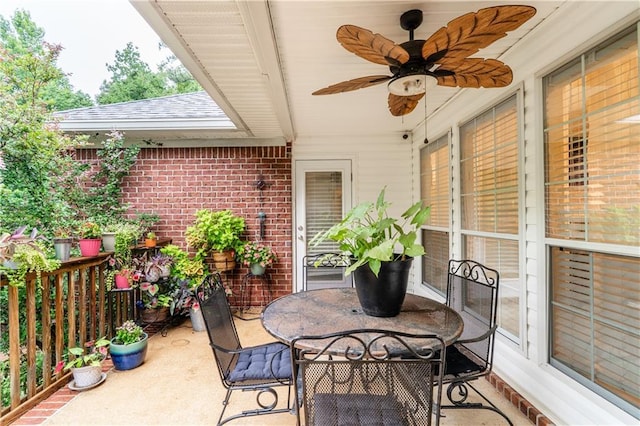 10164 Waterford Way, Mobile, AL 36695 - view of patio featuring a ceiling fan and outdoor dining area