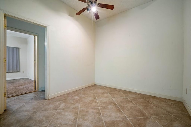 2852 Exter Dr, Mobile, AL 36606 - spare room featuring ceiling fan, baseboards, and light tile patterned flooring