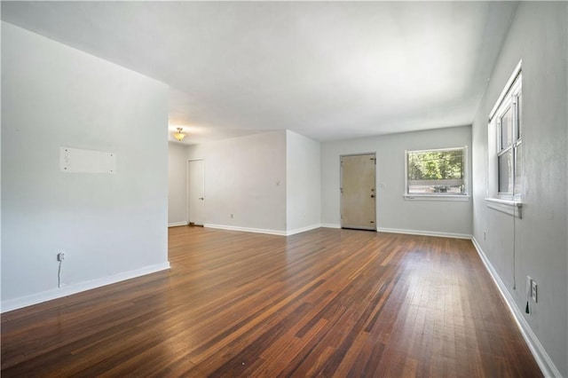 2852 Exter Dr, Mobile, AL 36606 - spare room featuring dark wood-style floors and baseboards