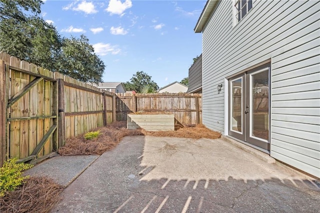 view of patio with french doors