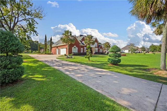 exterior space with a front lawn