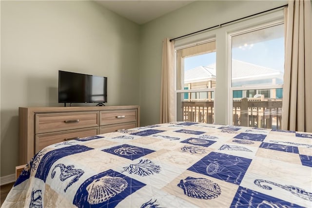 bedroom with baseboards