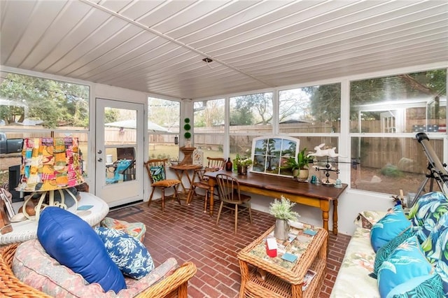 view of sunroom