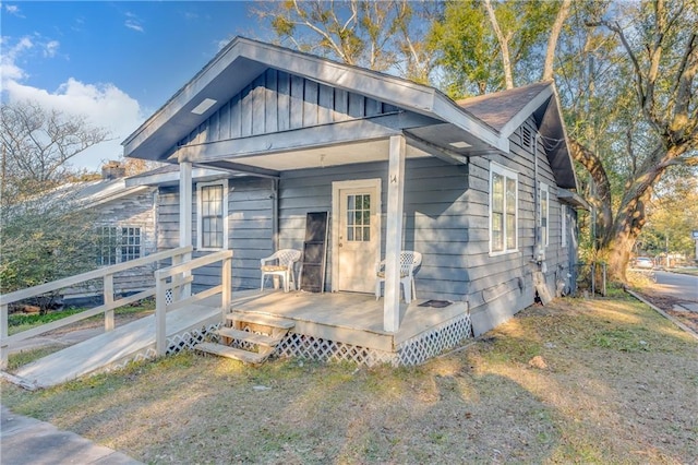 bungalow with covered porch