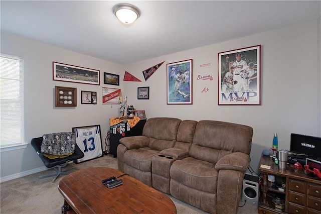 view of carpeted living room