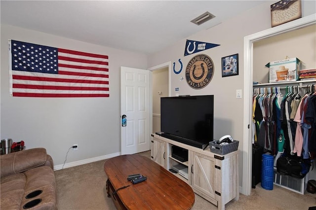 view of carpeted living room