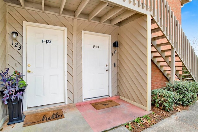 view of doorway to property