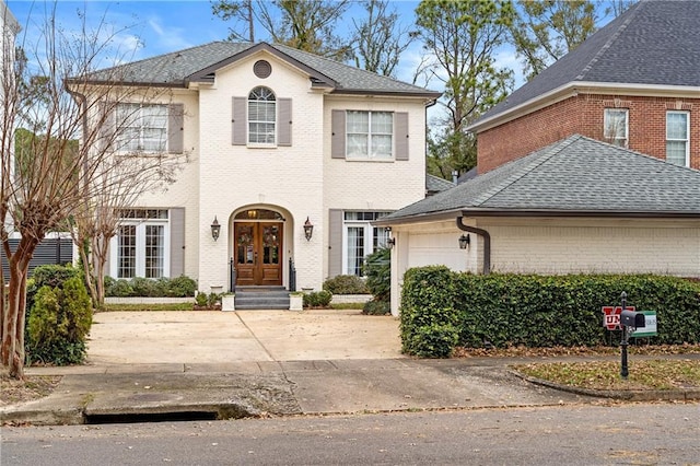 view of front of house with french doors