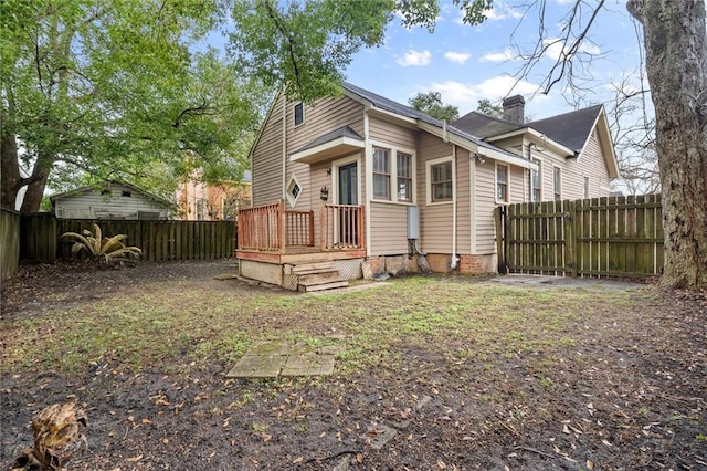 view of rear view of property