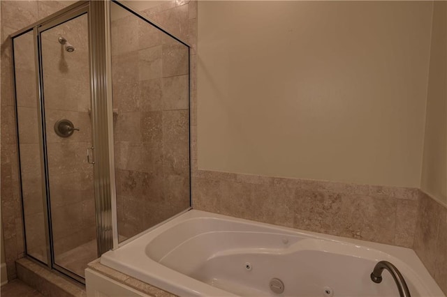 bathroom with plus walk in shower