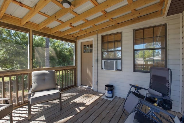 deck with cooling unit