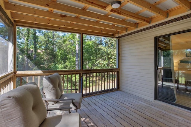 view of sunroom / solarium