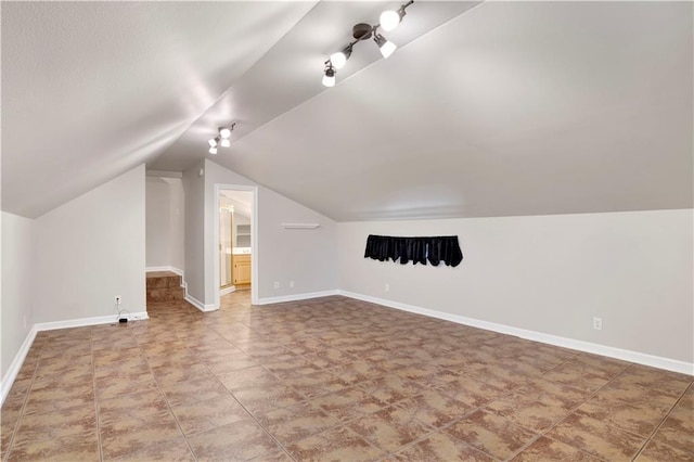 bonus room with lofted ceiling