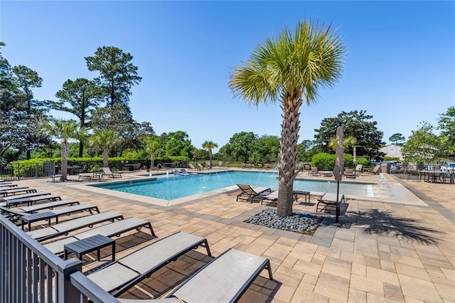 view of pool with a patio