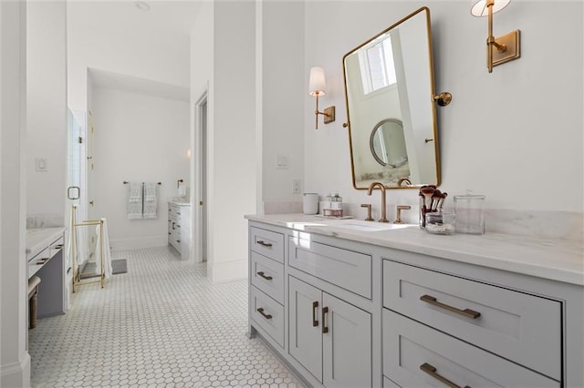 bathroom with vanity