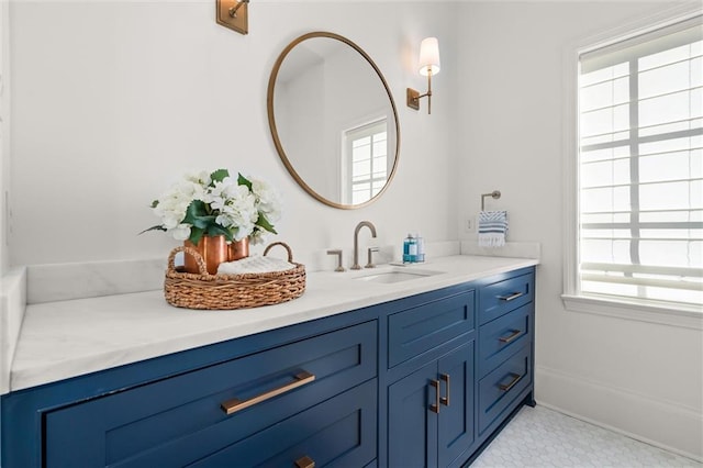 bathroom with vanity