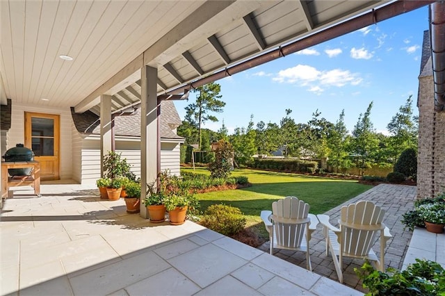 view of patio / terrace featuring area for grilling