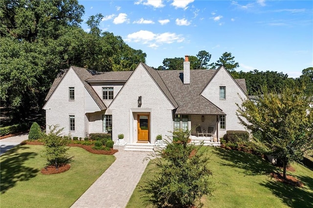 view of front of house featuring a front yard