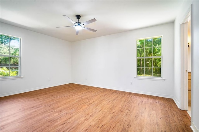 5108 Highcrest Dr, Mobile, AL 36693 - spare room featuring light wood-type flooring, plenty of natural light, and ceiling fan
