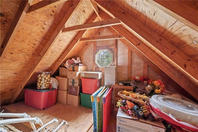 view of attic