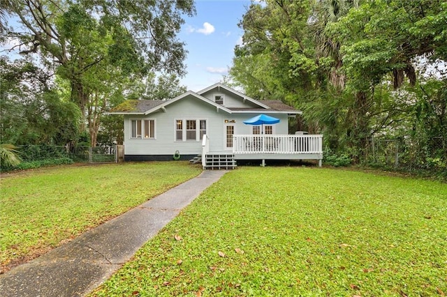 13 Demouy Ave, Mobile, AL 36606 - rear view of property with a wooden deck