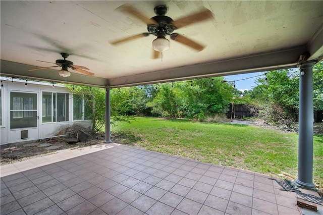 504 Vaughan Dr N, Satsuma, AL 36572 - view of patio featuring ceiling fan