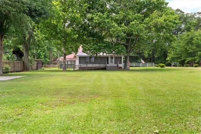 4221 Bay Front Rd, Mobile, AL 36605 - view of yard with a deck