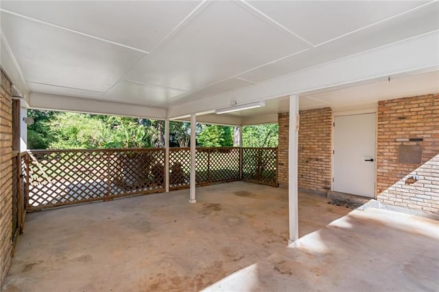 view of patio / terrace featuring a carport