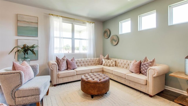 7327 Hawkins Mnr N, Mobile, AL 36695 - living area with wood finished floors and baseboards