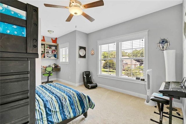 8662 Daintree Ct, Daphne, AL 36526 - carpeted bedroom featuring multiple windows and ceiling fan