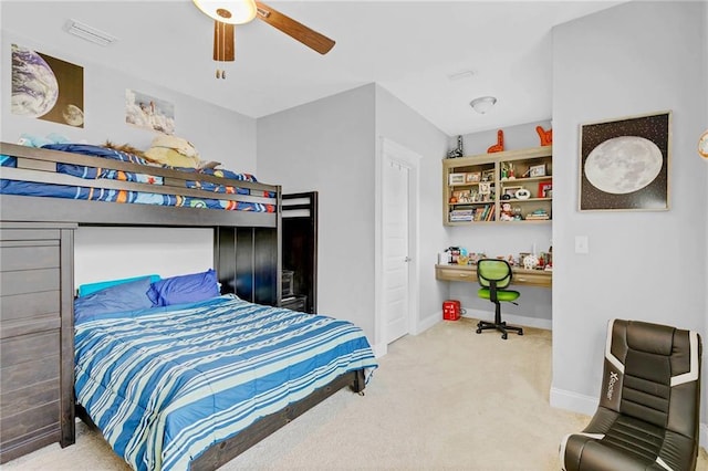 8662 Daintree Ct, Daphne, AL 36526 - carpeted bedroom with baseboards and ceiling fan