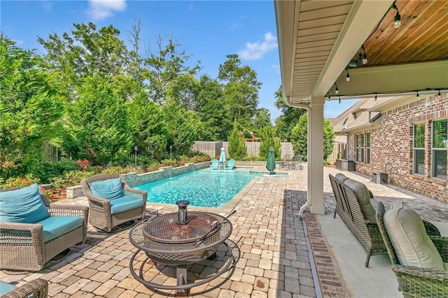 8662 Daintree Ct, Daphne, AL 36526 - view of pool with a patio area, a fenced backyard, and an outdoor hangout area