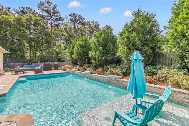 8662 Daintree Ct, Daphne, AL 36526 - view of pool with an outdoor hangout area, a fenced backyard, and a patio area