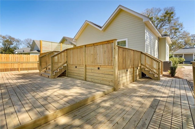 wooden deck with fence